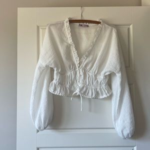 Sheer peasant blouse